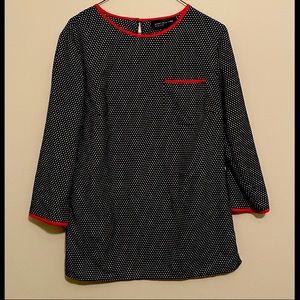 Black polka dot dress shirt